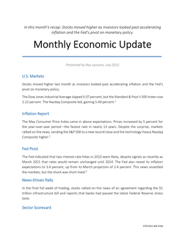 Monthly Economic Update