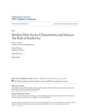 Modern Dirty Sea Ice Characteristics and Sources: the Role of Anchor Ice Dennis A