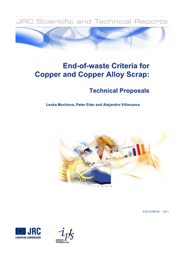 End-Of-Waste Criteria for Copper and Copper Alloy Scrap