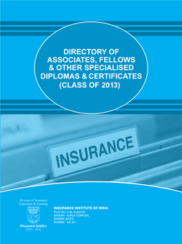 Directory of Associates, Fellows & Other Specialised Diplomas & Certificates