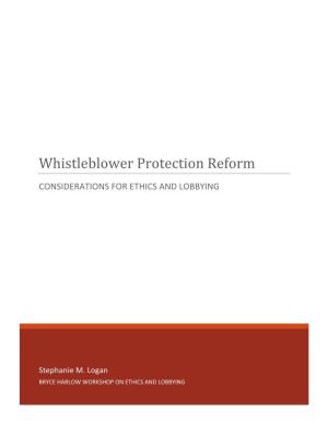 Whistleblower Protection Reform