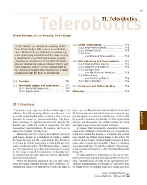 Springer Handbook of Robotics: Chapter 31