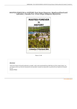 Read PDF ^ ROOTED FOREVER in HISTORY Port Hope Simpson