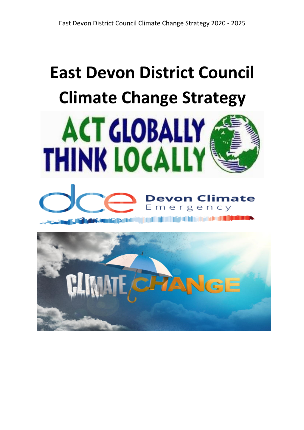 East Devon District Council Climate Change Strategy 2020 - 2025