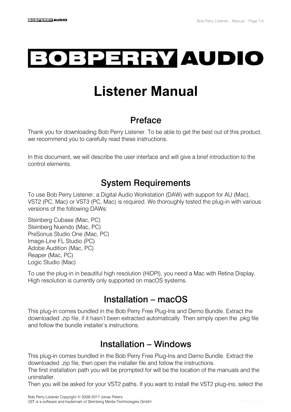 Listener Manual