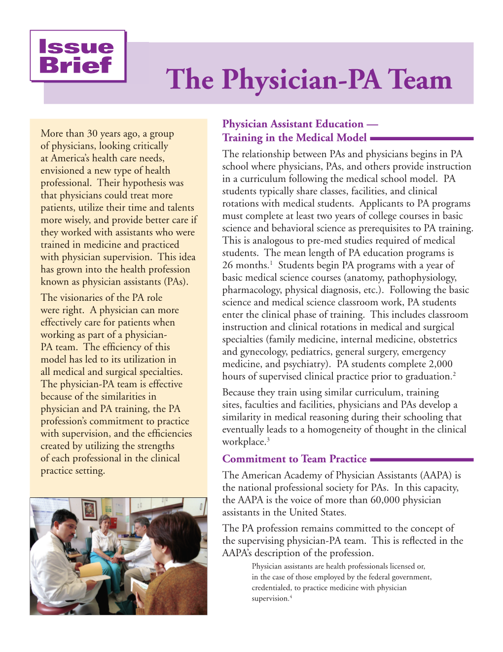 The Physician-PA Team