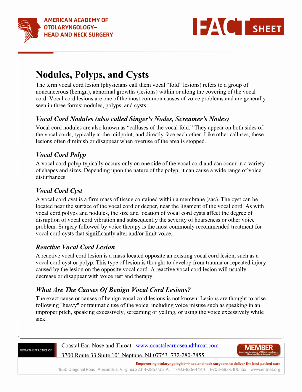 Nodules, Polyps, and Cysts
