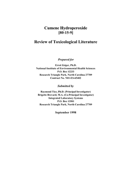 Cumene Hydroperoxide [80-15-9]