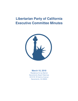 Libertarian Party of California Executive Committee Minutes