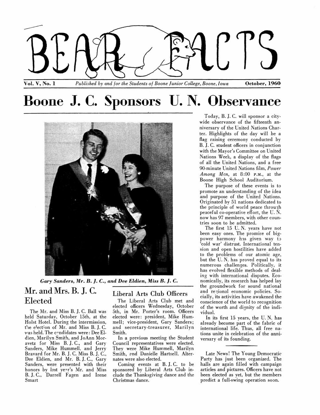 October, 1960 Boone J