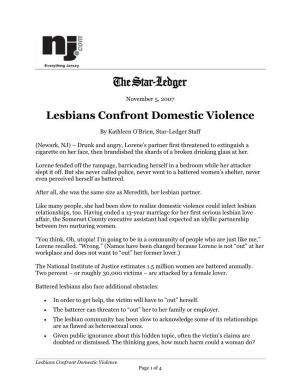 Lesbians Confront Domestic Violence