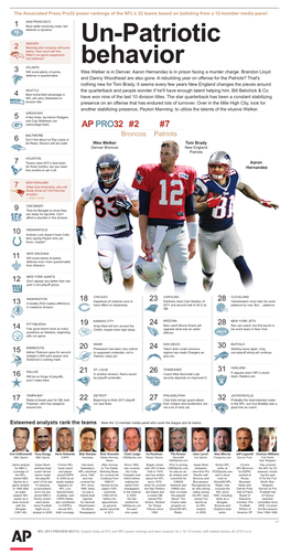 NFL 2013 PREVIEW 083113: Graphic Looks at AFC and NFC Power Rankings and Team Analysis; 6C X 18 1/2 Inches; with Related Stories; Stf; ETA 5 P.M
