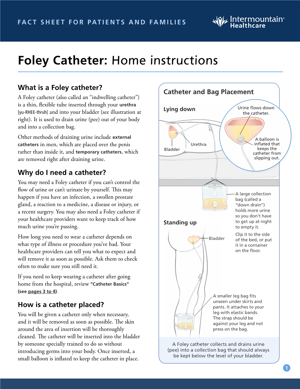 Foley Catheter: Home Instructions