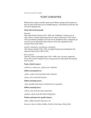 Plant Curiosities