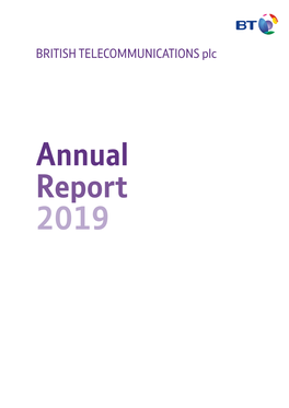British Telecommunications Plc Annual Report 2019 Strategic Report Governance Financial Statements Extra Information