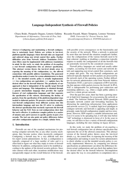 Language-Independent Synthesis of Firewall Policies