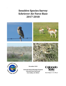 Sensitive Species Survey Schriever Air Force Base 2017-2018