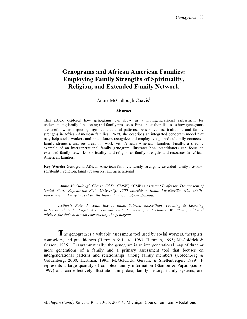 Using the Genogram in Social Work Practice with Families to Teach Systems Theory, Cultural and Ethnic Transmissions, Intergene