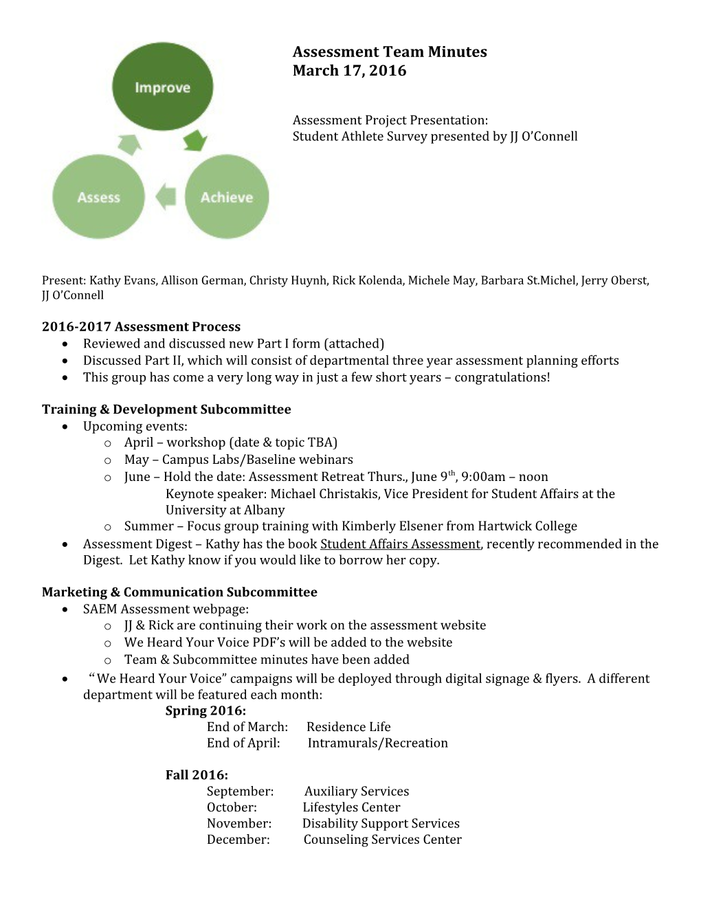 Student Athlete Survey Presented by JJ O Connell