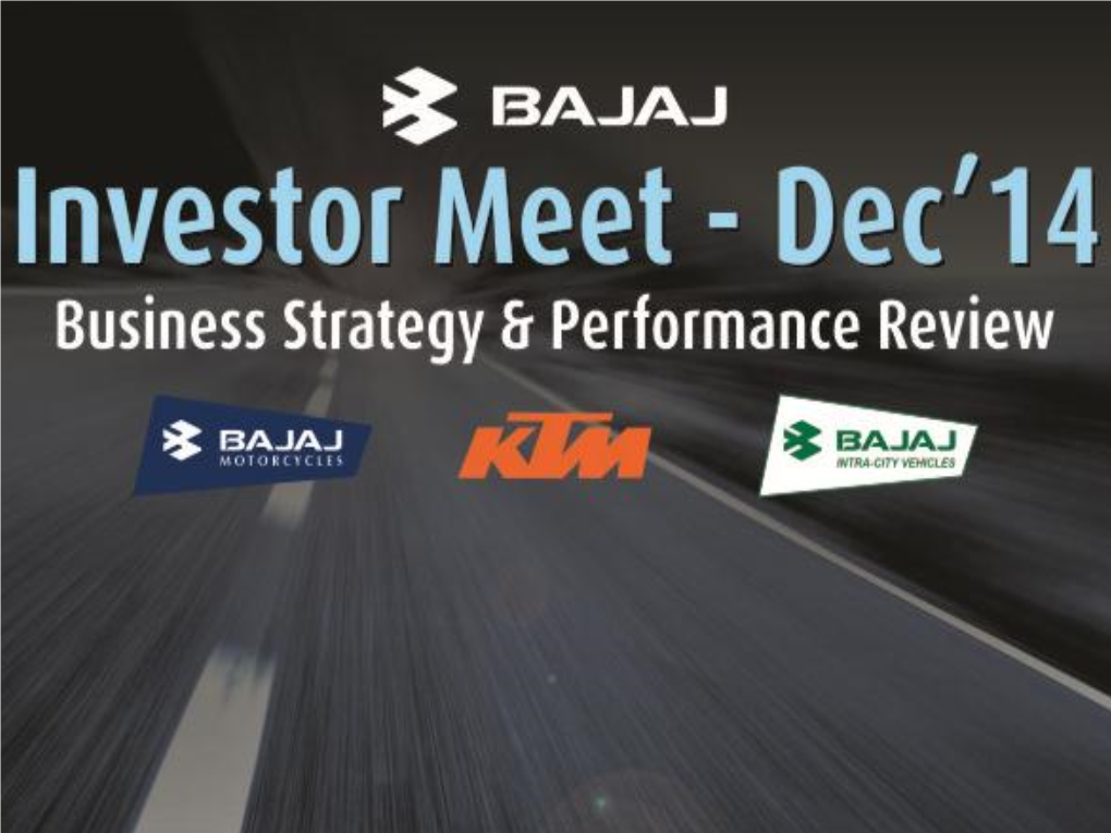Bajaj Auto Investor Meet