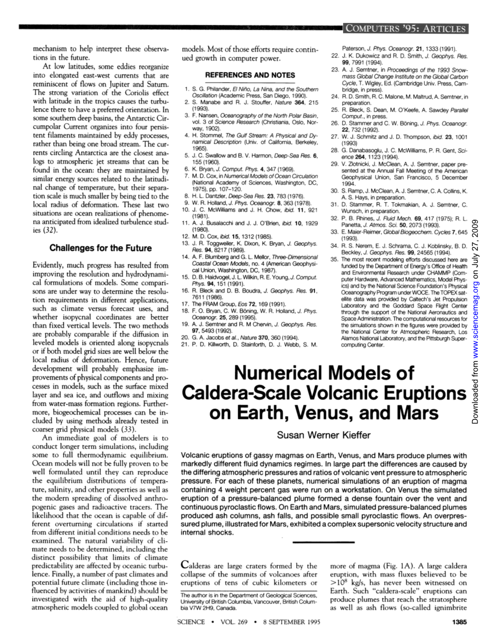 On Earth, Venus, and Mars Cluded by Using Methods Already Tested in Downloaded from Coarser Grid Physical Models (33)