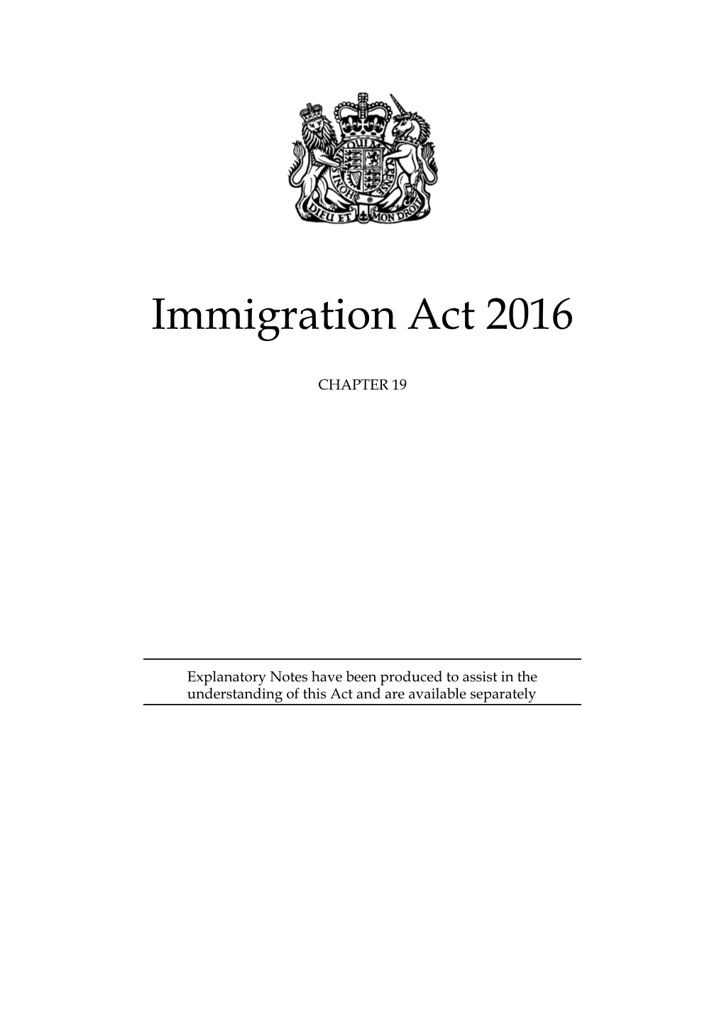 Immigration Act 2016