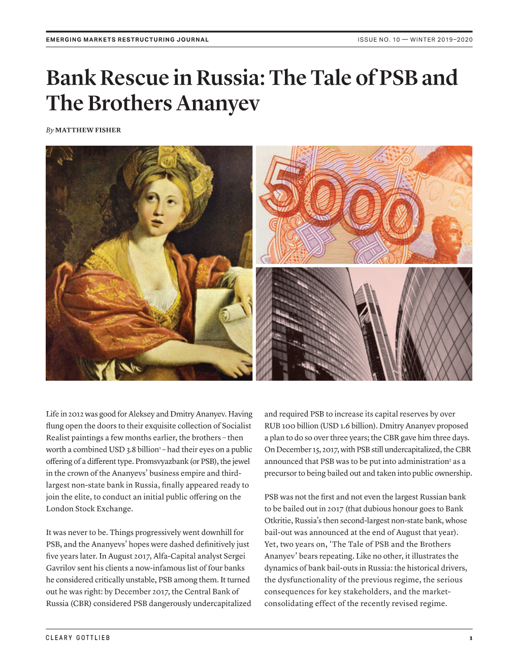 Bank Rescue in Russia: the Tale of PSB and the Brothers Ananyev