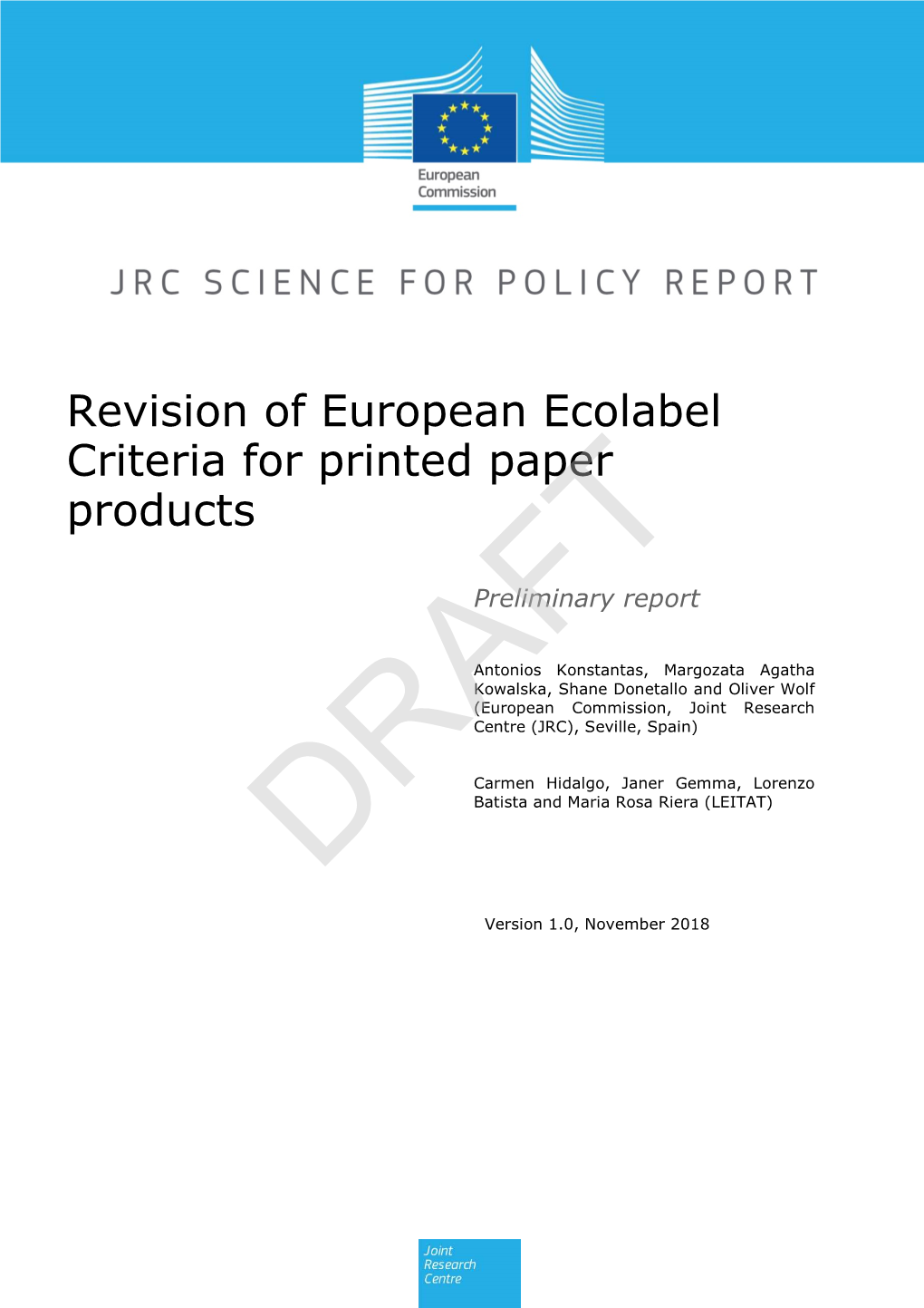 Revision of European Ecolabel Criteria for Printed Paper Products