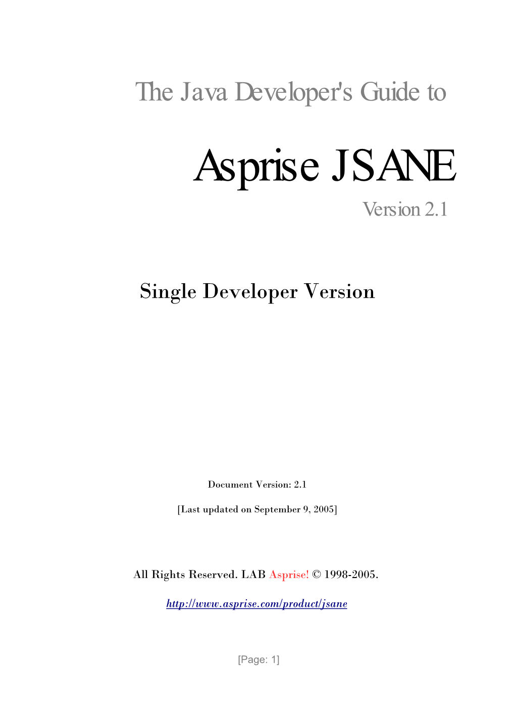 Developersguide-JSANE.Pdf [400K, 21Pp]