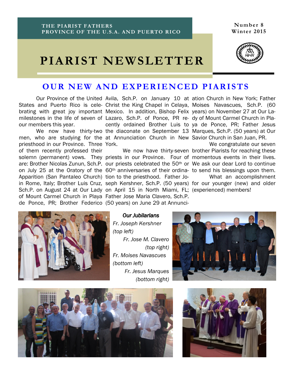 Piarist Newsletter