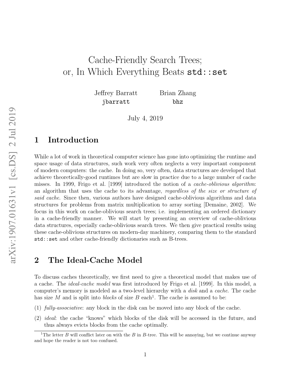 Cache-Friendly Search Trees; Or, in Which Everything Beats Std::Set