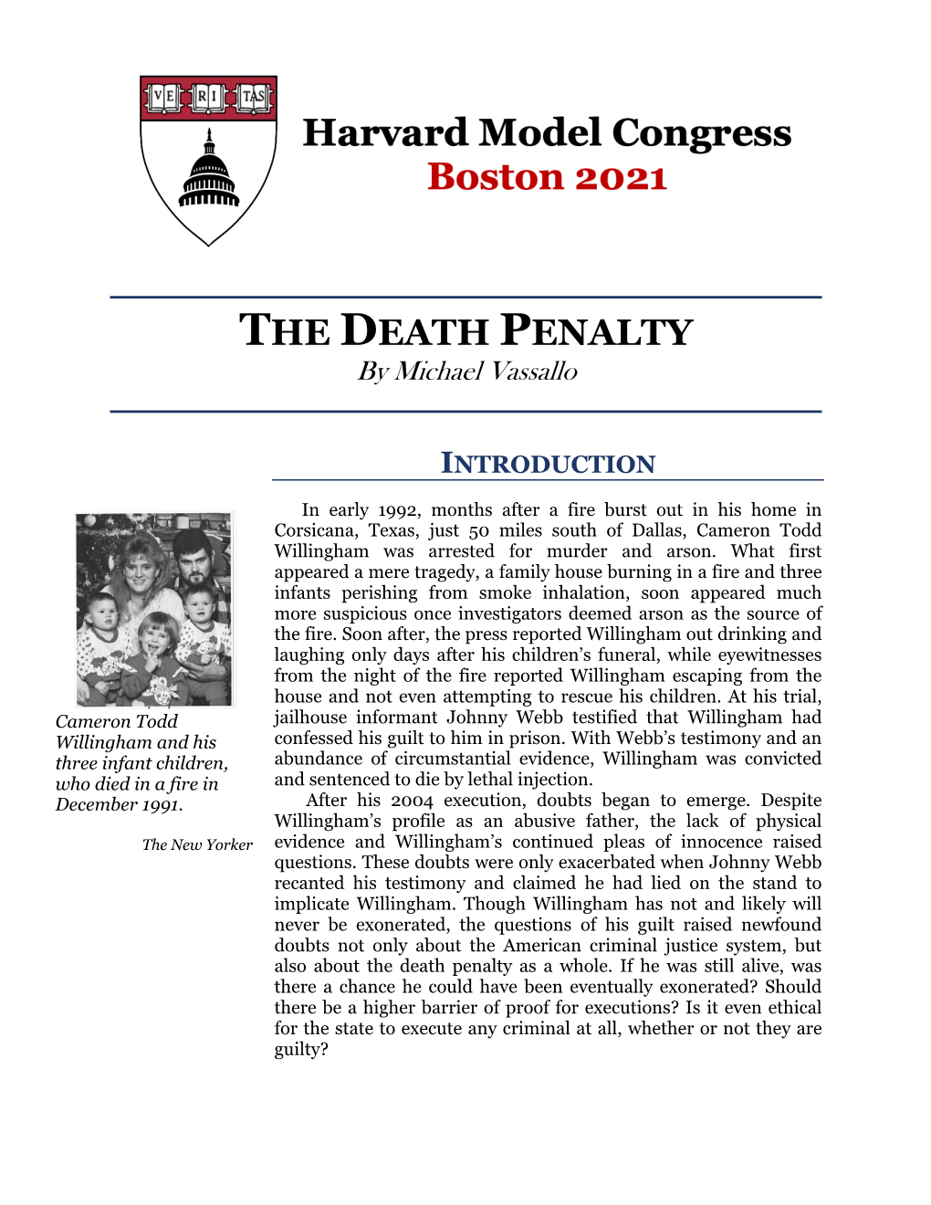 THE DEATH PENALTY by Michael Vassallo