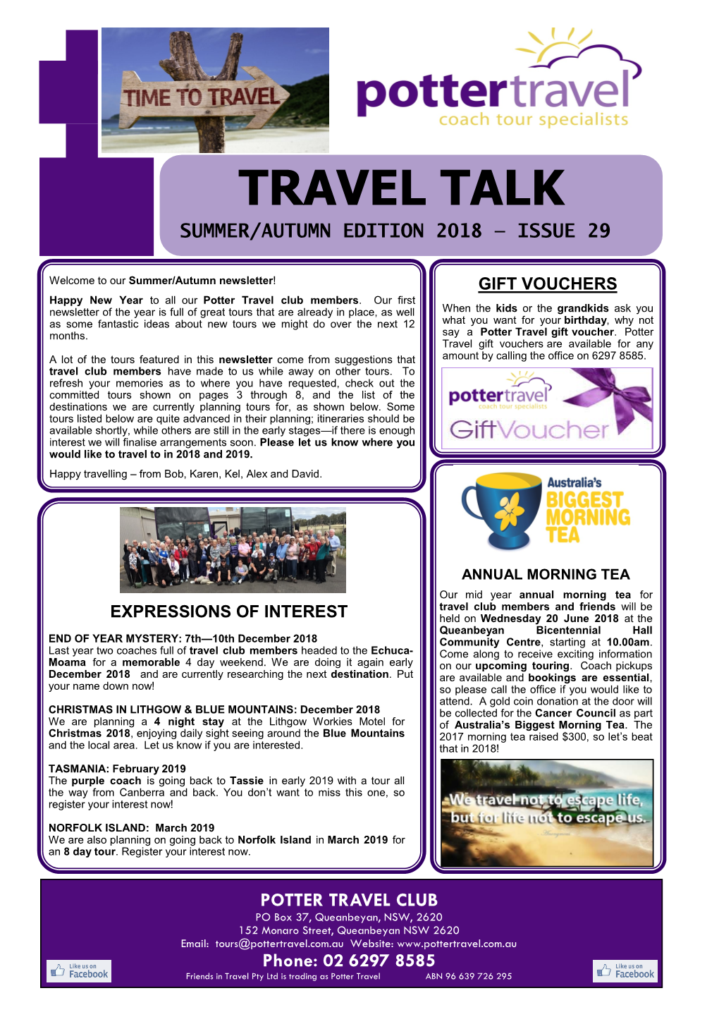 Travel Talk Summer/Autumn Edition 2018 — Issue 29