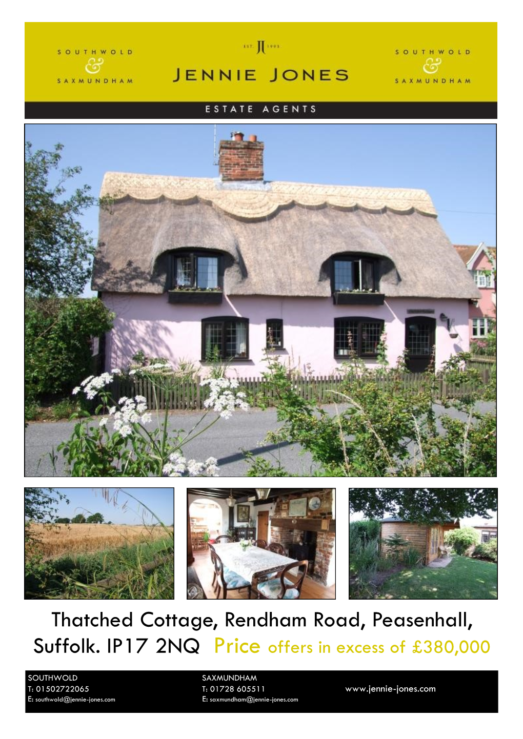 Thatched Cottage, Rendham Road, Peasenhall, Suffolk
