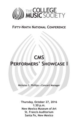 CMS Performers' Showcase I