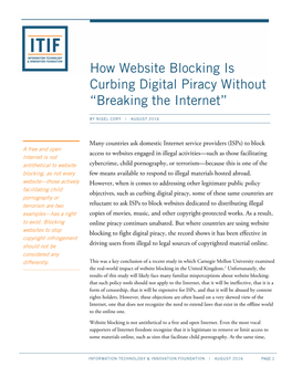 How Website Blocking Is Curbing Digital Piracy Without “Breaking the Internet”