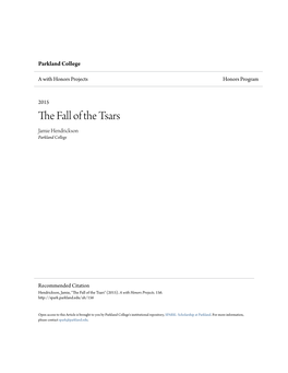 The Fall of the Tsars