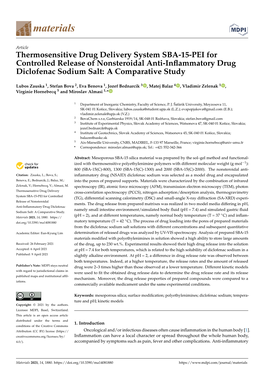 Thermosensitive Drug Delivery System SBA-15-PEI for Controlled Release of Nonsteroidal Anti-Inflammatory Drug Diclofenac Sodium