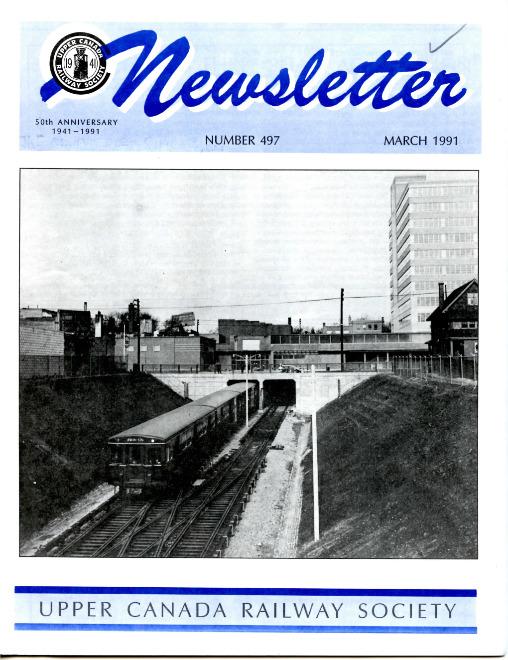 UPPER CANADA RAILWAY SOCIETY 2 • UCRS Newsletter • March 1991