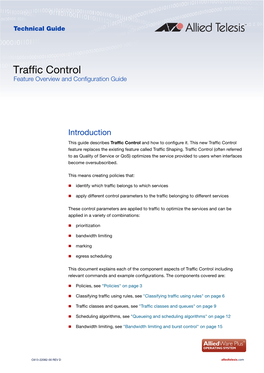 Traffic Control Feature Overview and Configuration Guide