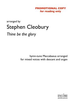 Stephen Cleobury Thine Be the Glory