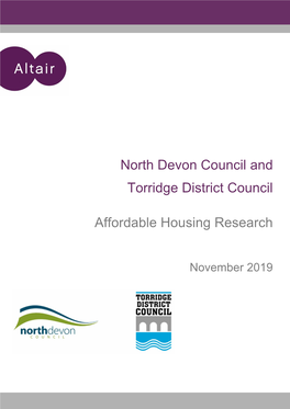 North Devon and Torridge Affordable Housing Research