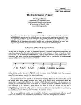 The Mathematics of Jazz
