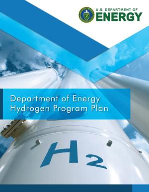U.S. Department of Energy Hydrogen Program Plan