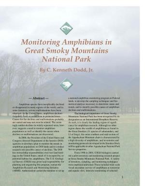 Monitoring Amphibians in Great Smoky Mountains National Park by C