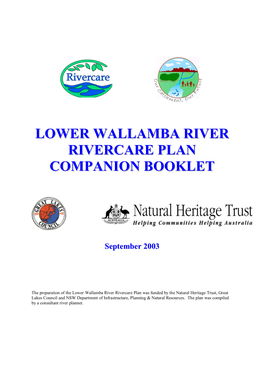 Lower Wallamba River Rivercare Plan Companion