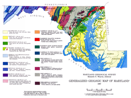 Generalized Geologic Map of Maryland