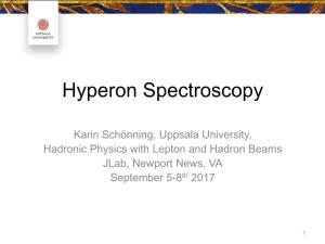 Hyperon Spectroscopy