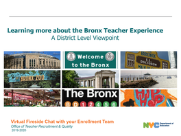 Learning More About the Bronx Teacher Experience a District Level Viewpoint