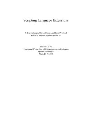 Scripting Language Extensions